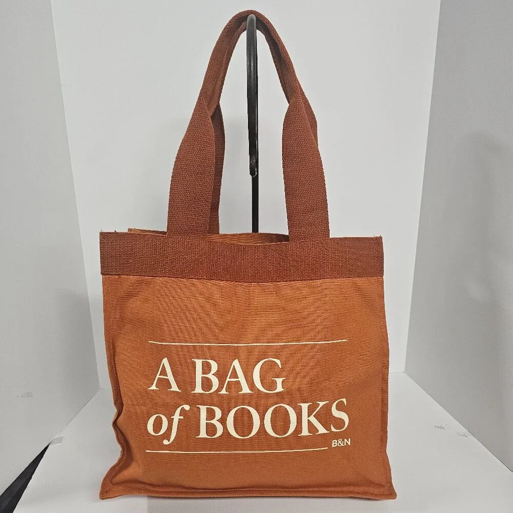 Barnes & Noble Tote Bag Rust Canvas Academia Books School